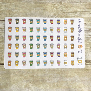 Coffee Cup To Go Planner Stickers