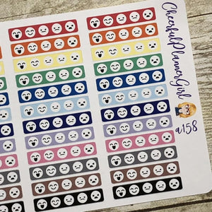 Daily Mood Tracker Single Strips Planner Stickers