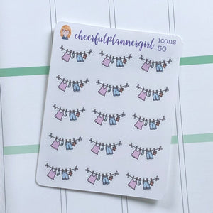 Hanging Laundry Planner Stickers
