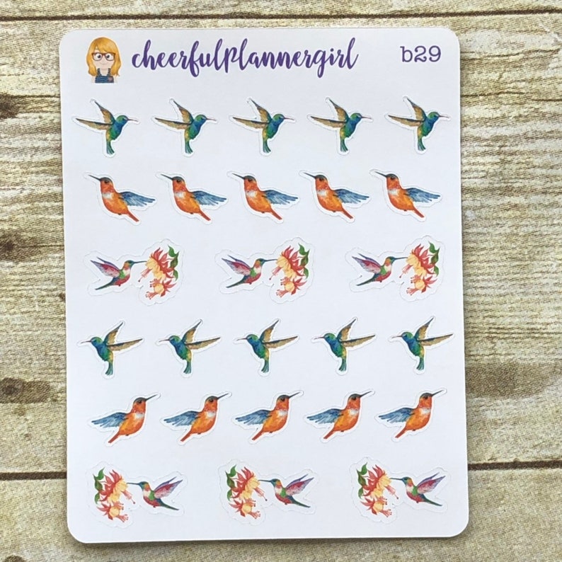 Hummingbird Planner Stickers