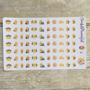 Spring Chicks Planner Stickers