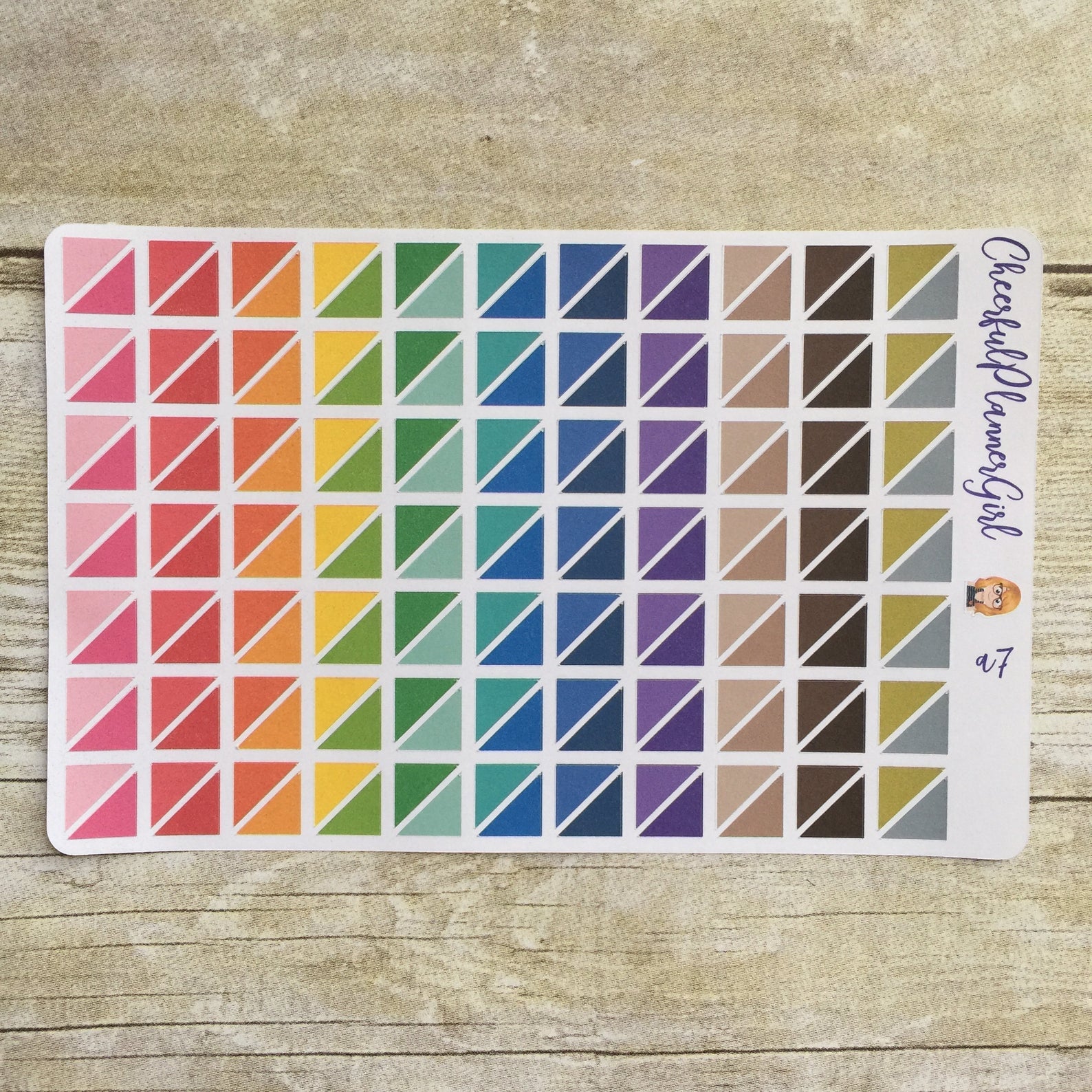 Rainbow Triangles Planner Stickers