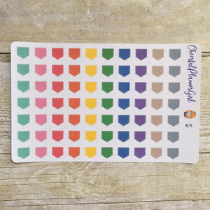 Rainbow Tags Planner Stickers
