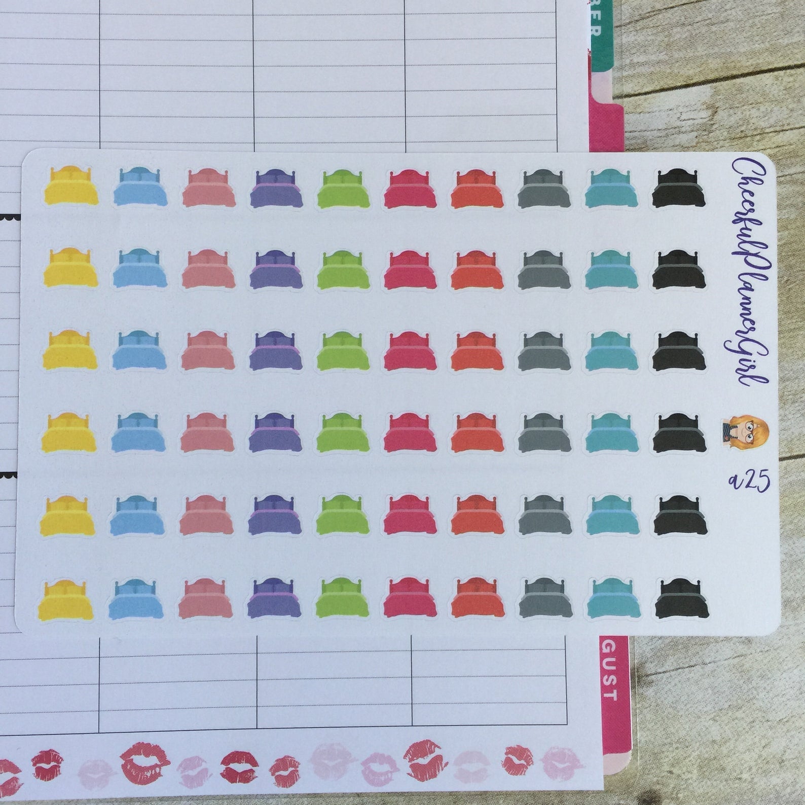 Bed Planner Stickers