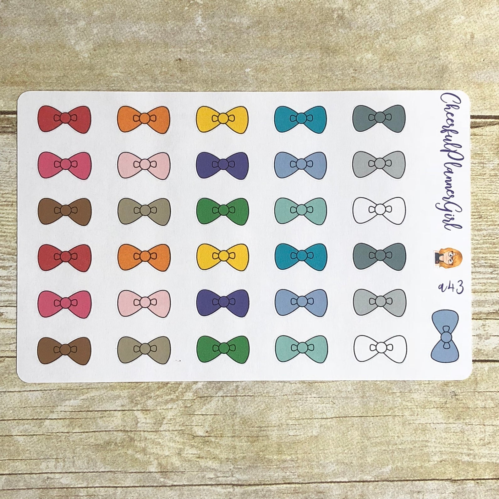 Big Single Bows Planner Stickers