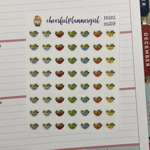 Kawaii Salad Mini Stickers