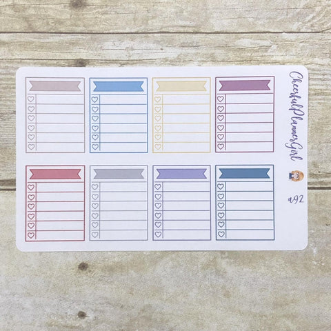 Notepad Checklist Planner Stickers