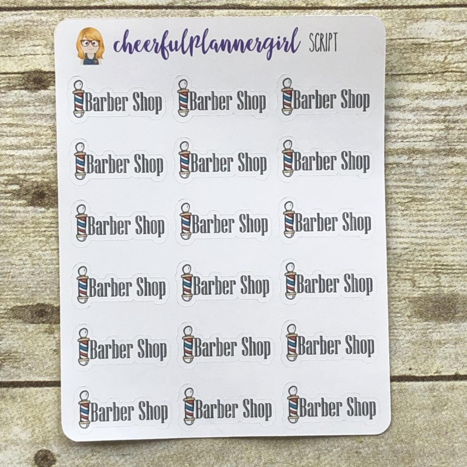 Barber Shop Script with Icon Planner Stickers