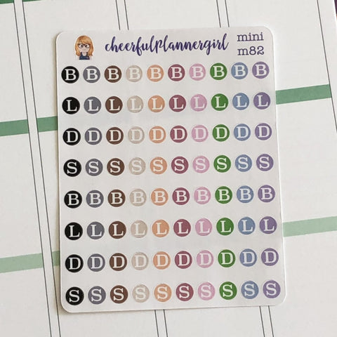 Meal Plan BLDS Dots Mini Stickers