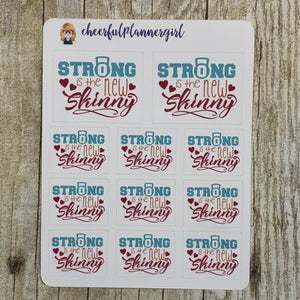 Strong is the New Skinny Script Planner Stickers