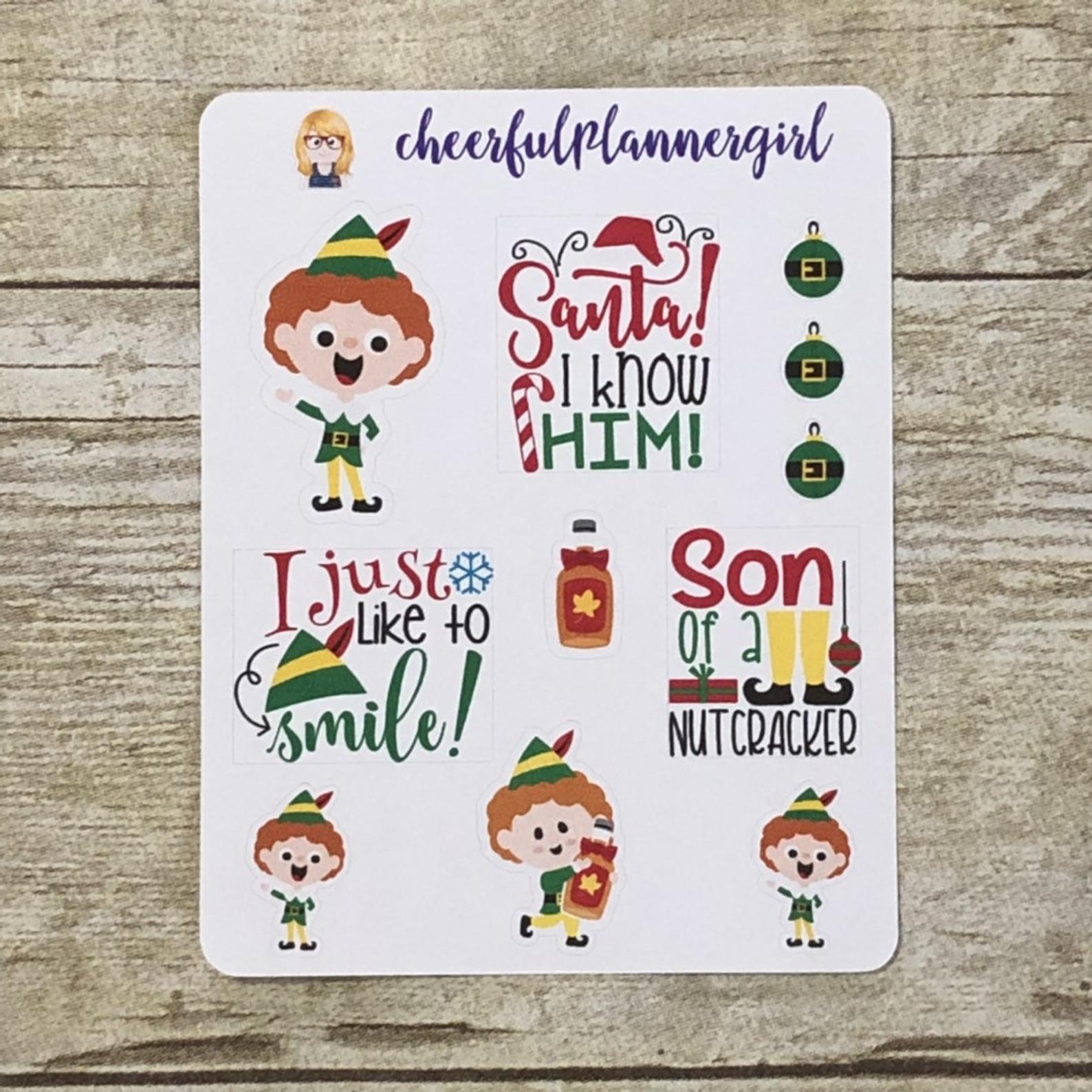 Elf Loves Christmas Planner Stickers