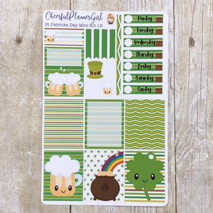 St Patricks Day Mini Kit Weekly Layout Planner Stickers