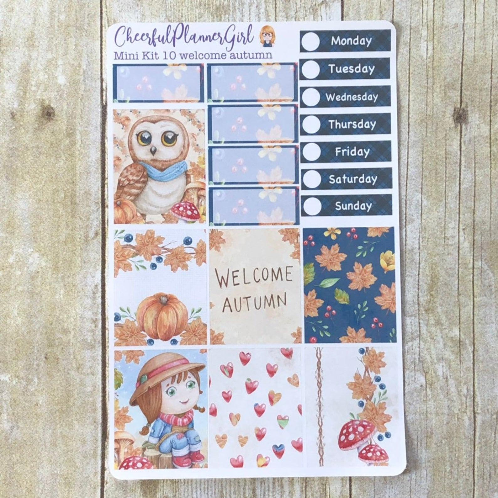Welcome Autumn Mini Kit Weekly Layout Planner Stickers