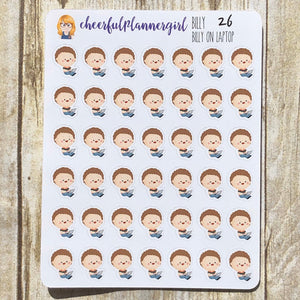 Billy on Laptop Planner Stickers