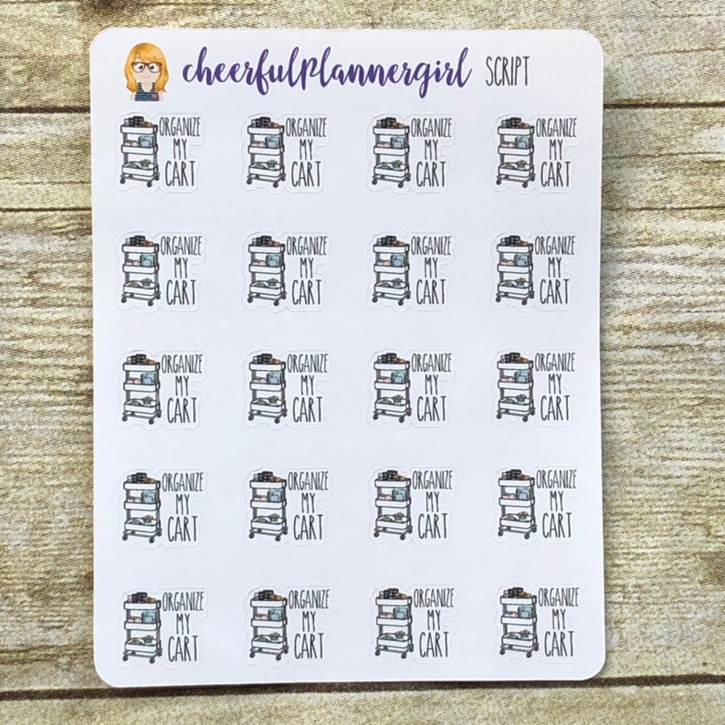 Organize My Cart Script with Icon Planner Stickers