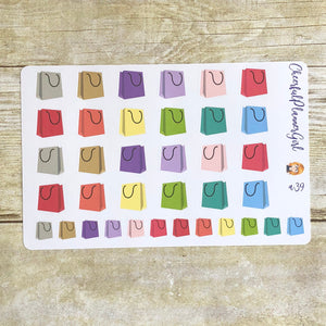 Shopping Bag Planner Stickers