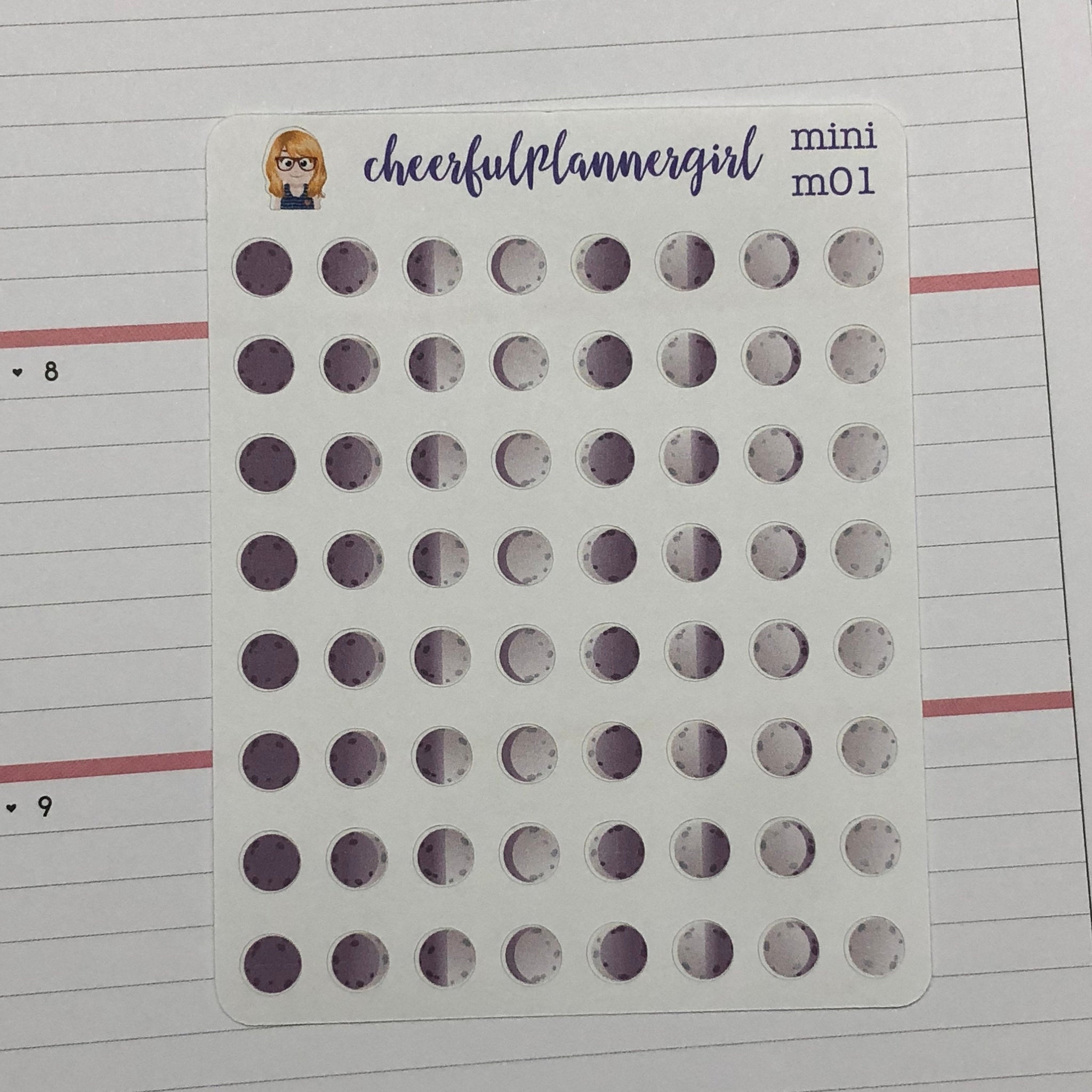 Moon Phases Mini Stickers