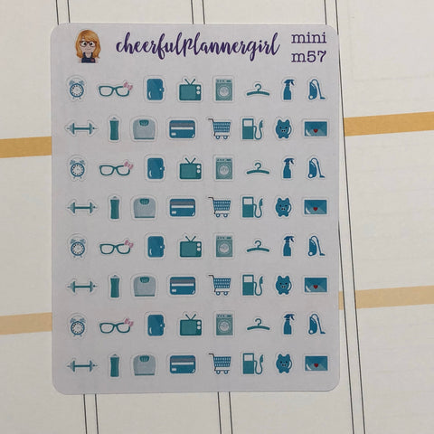 This Week in Blue Mini Stickers