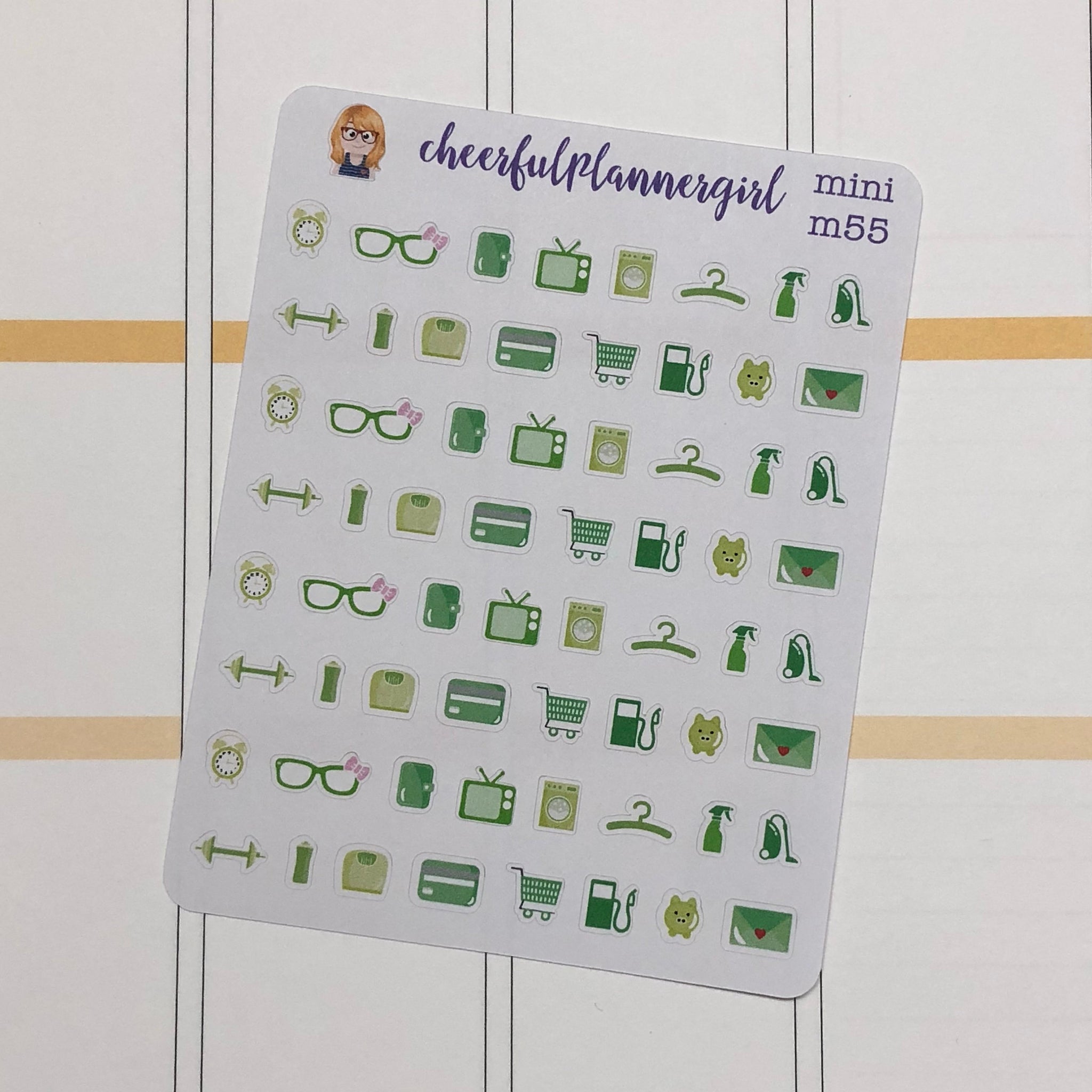 This Week in Green Mini Stickers