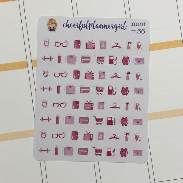 This Week in Pink Mini Stickers