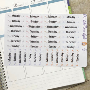 Day Covers in Arrows Planner Stickers