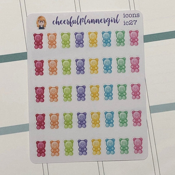 Gummy Bears Planner Stickers