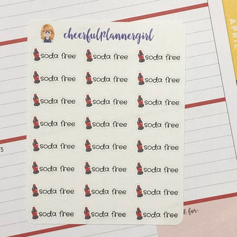 Soda Free Script with Icon Planner Stickers