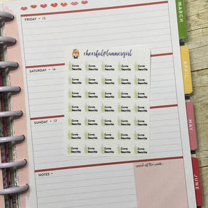 Green Smoothie Script with Icon Planner Stickers