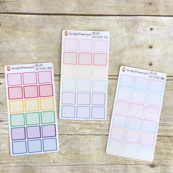 Hobonichi Weeks Full Boxes Planner Stickers