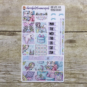 Hobonichi Weeks Magical Mermaid Birthday Planner Stickers