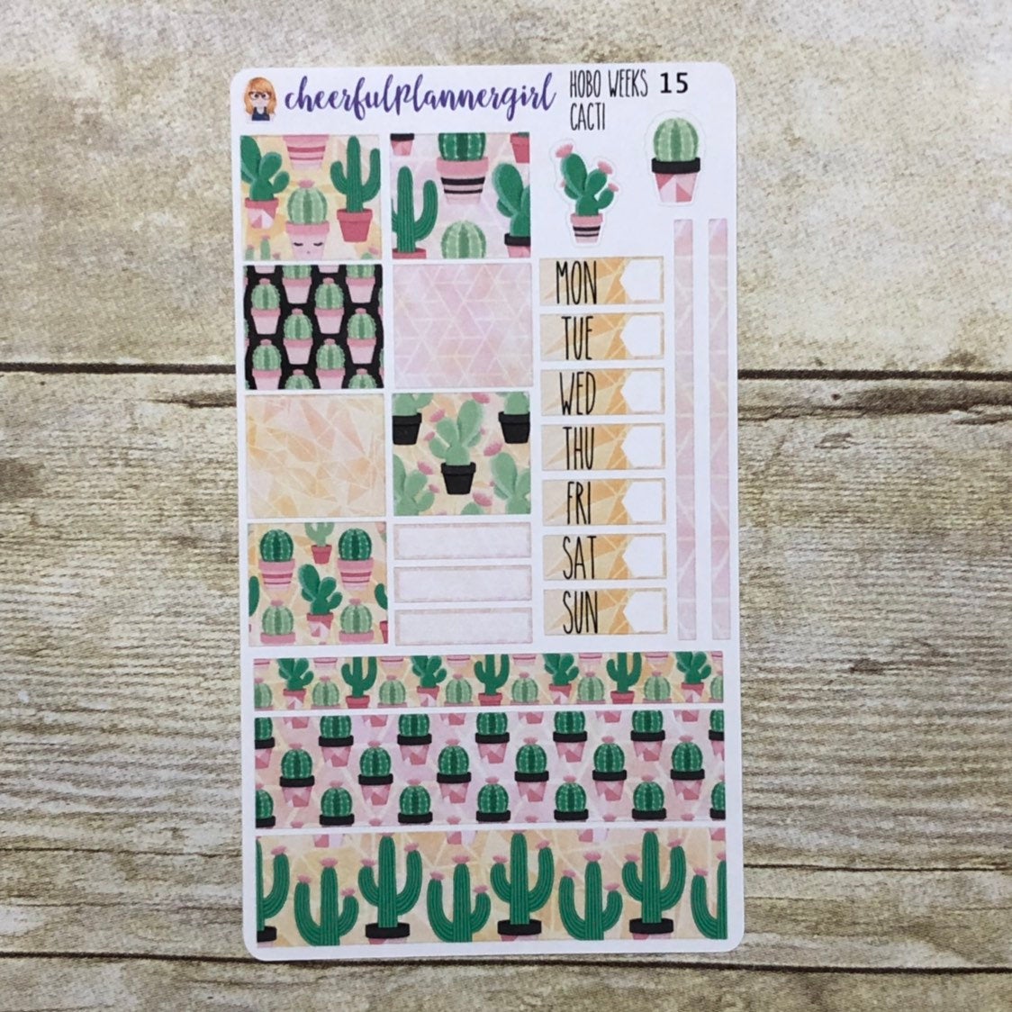 Hobonichi Weeks Cacti Weekly Planner Stickers