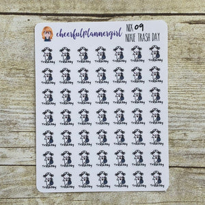 Nixie Trash Day Planner Stickers