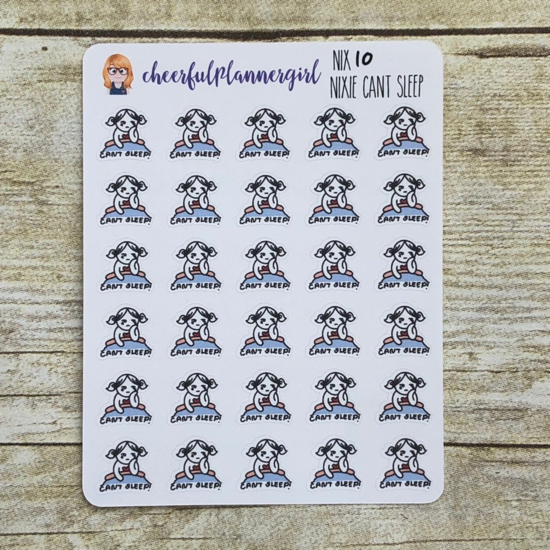Nixie Can't Sleep Planner Stickers