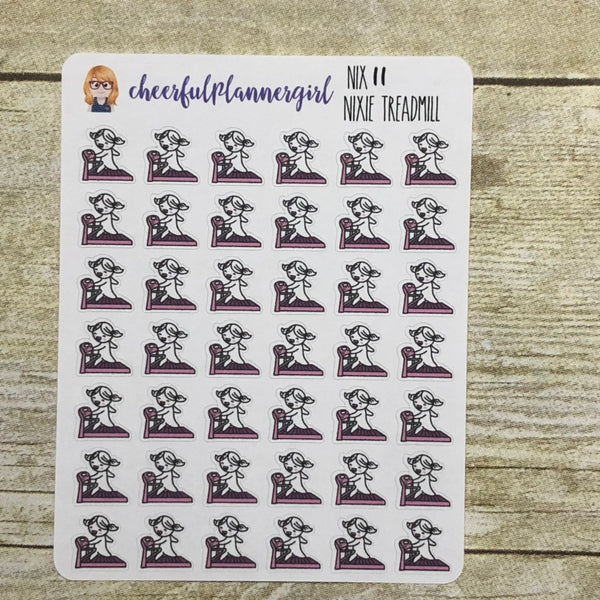 Nixie on the Treadmill Planner Stickers