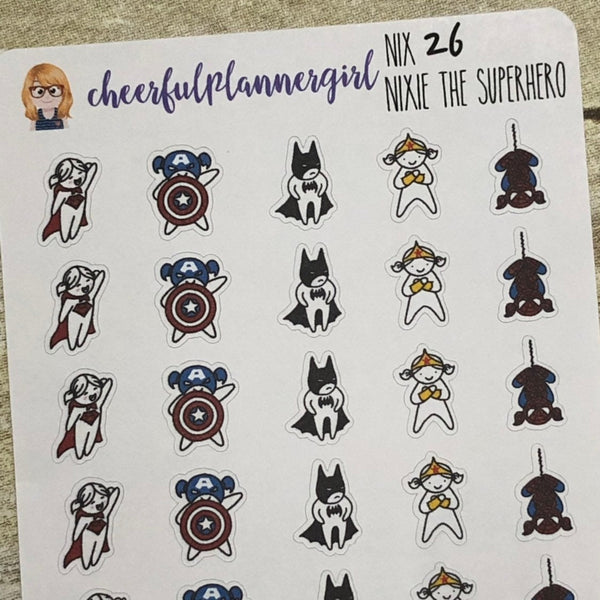 Nixie the Superhero Planner Stickers
