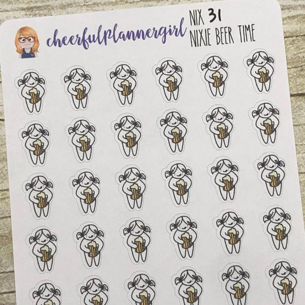 Nixie Beer Time Planner Stickers