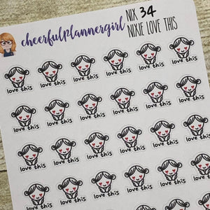 Nixie Love This Planner Stickers