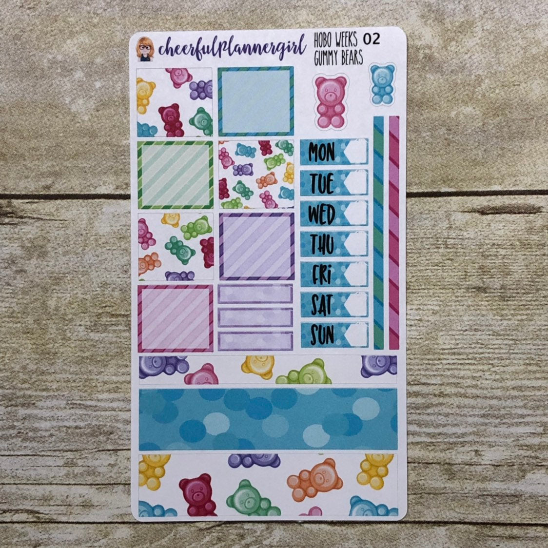 Hobonichi Weeks Gummy Bears Weekly Planner Stickers
