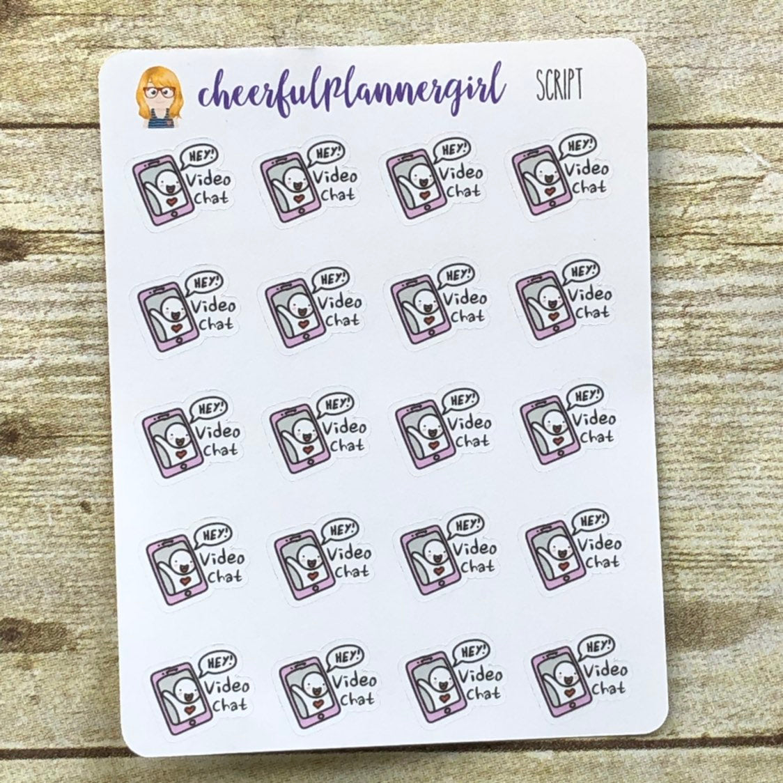 Video Chat with Icon Planner Stickers