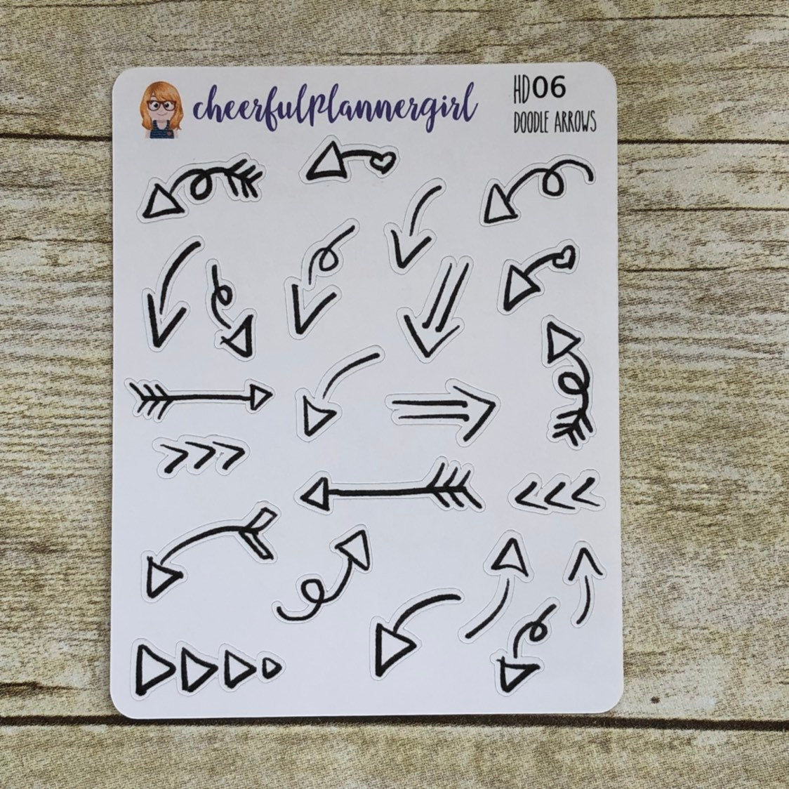 Hand Drawn Assorted Arrows Planner Stickers Doodle
