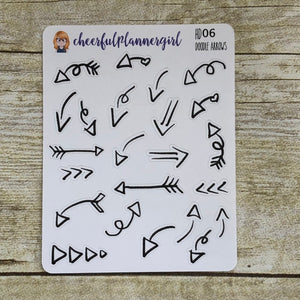 Hand Drawn Assorted Arrows Planner Stickers Doodle
