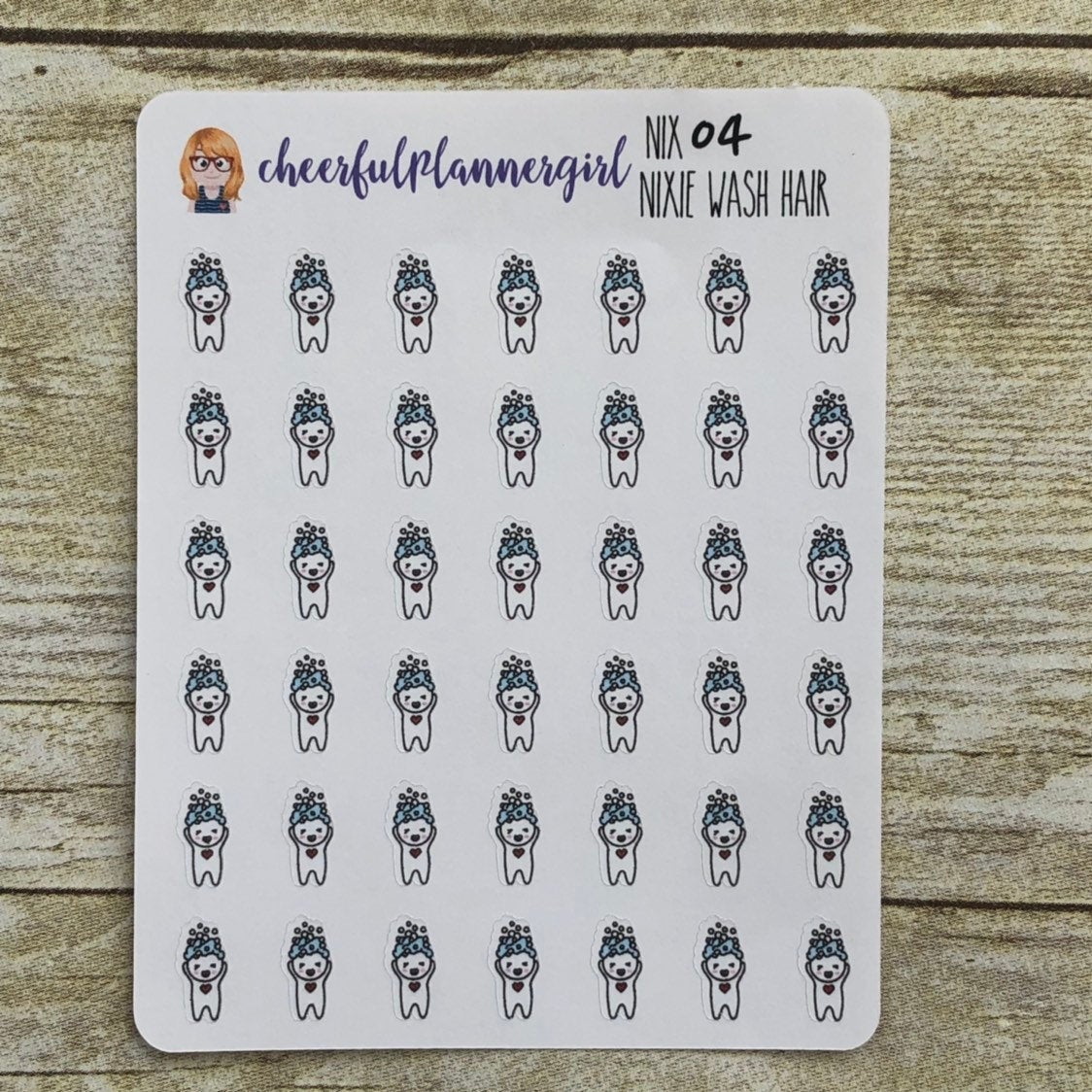 Nixie Wash Hair Planner Stickers
