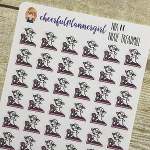 Nixie on the Treadmill Planner Stickers