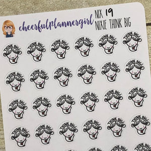 Nixie Think Big Planner Stickers