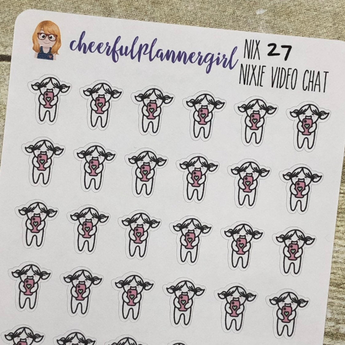 Nixie Video Chat Planner Stickers