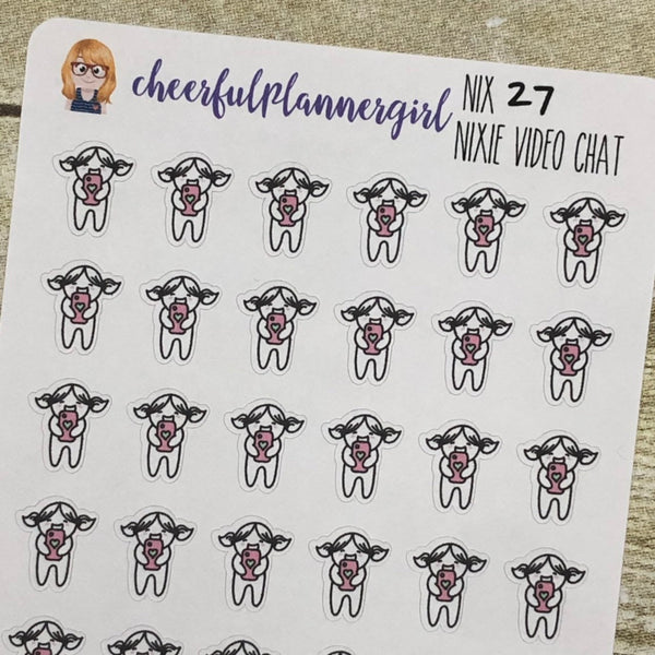 Nixie Video Chat Planner Stickers