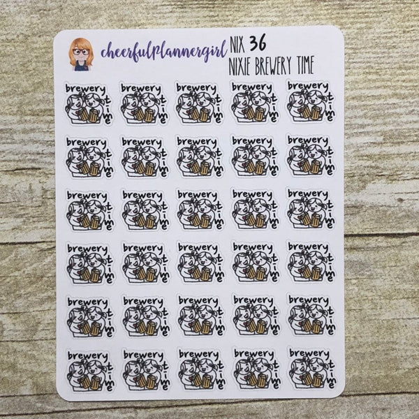Nixie Brewery Time Planner Stickers