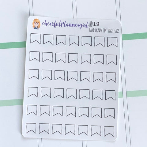 Hand Drawn Tiny Page Flags Planner Stickers