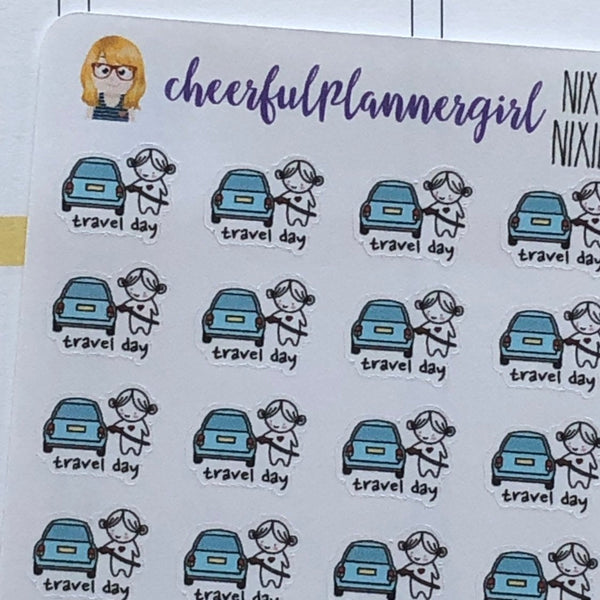 Nixie Travel Day Planner Stickers