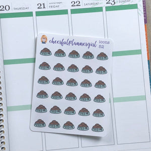 Feed Me Pet Bowl Planner Stickers